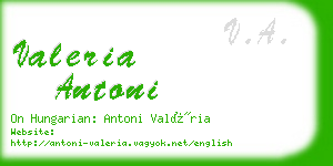 valeria antoni business card